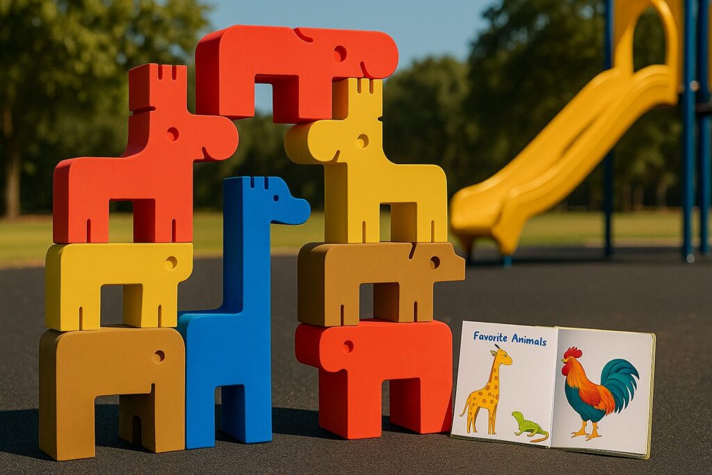 Creative block play for infants scenery