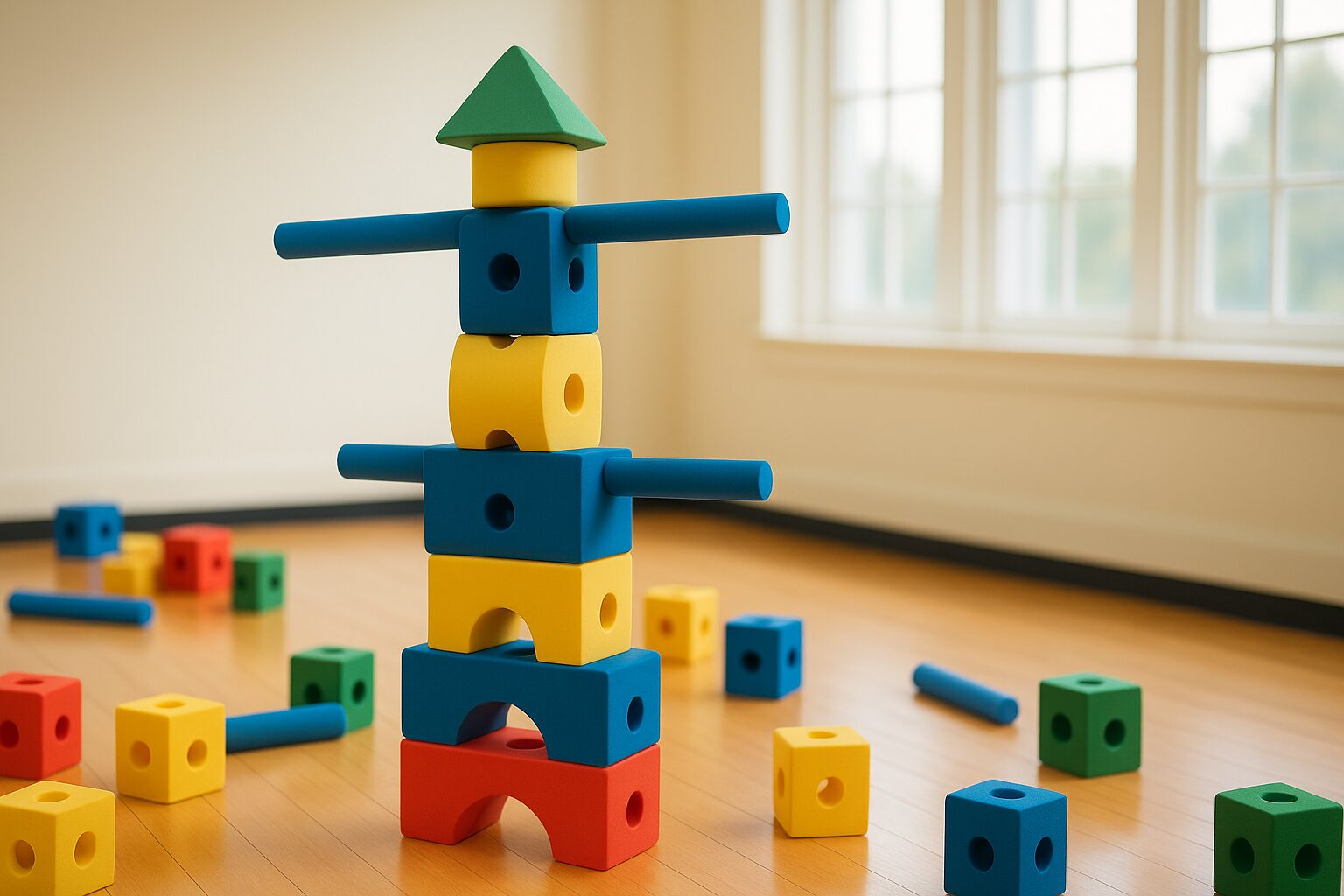 Creative block play for infants