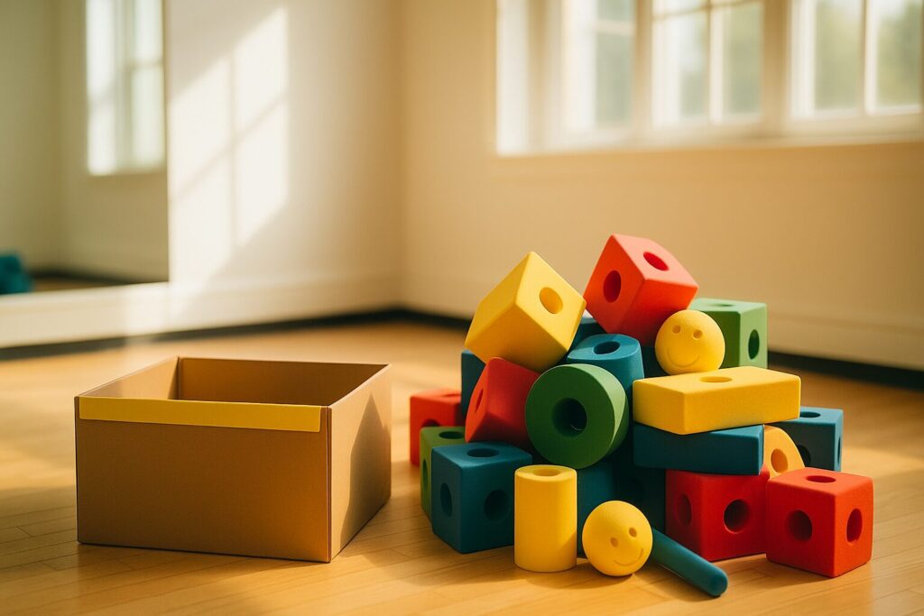 Unpacking creative play blocks for infants