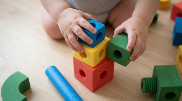 Stacking Blocks Day Stacking Blocks Milestones | Bright Day Big Blocks